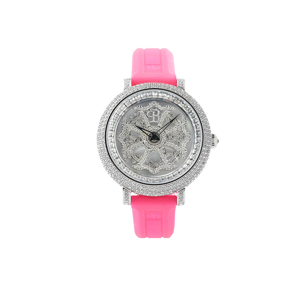 LILY 40MM FRESHPINK×SILVER <シリコンベルト>