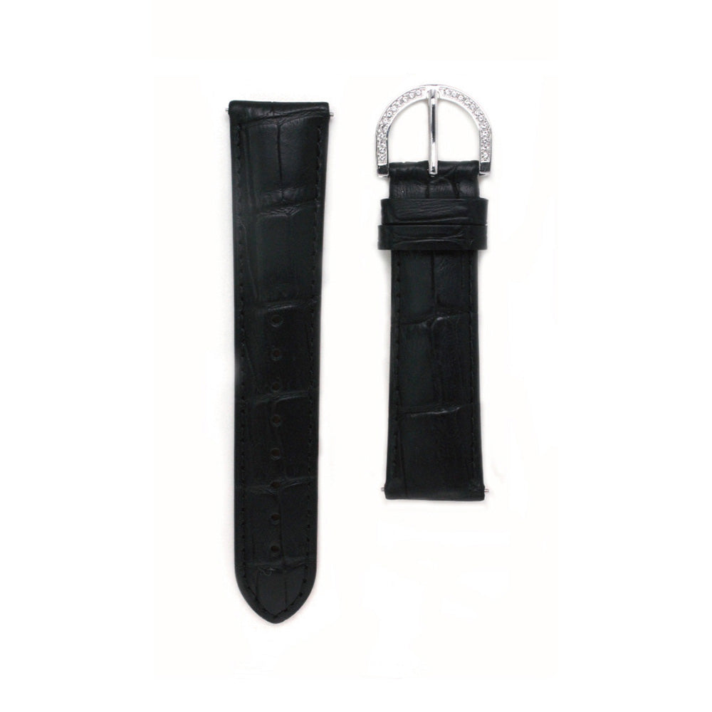 BELT 46MM BLACK x SILVER <革ベルト>