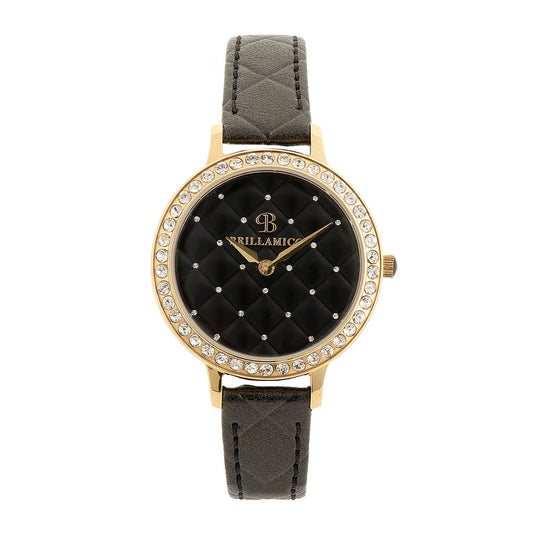 QUILT BLACK×GOLD <キルティングベルト>230124