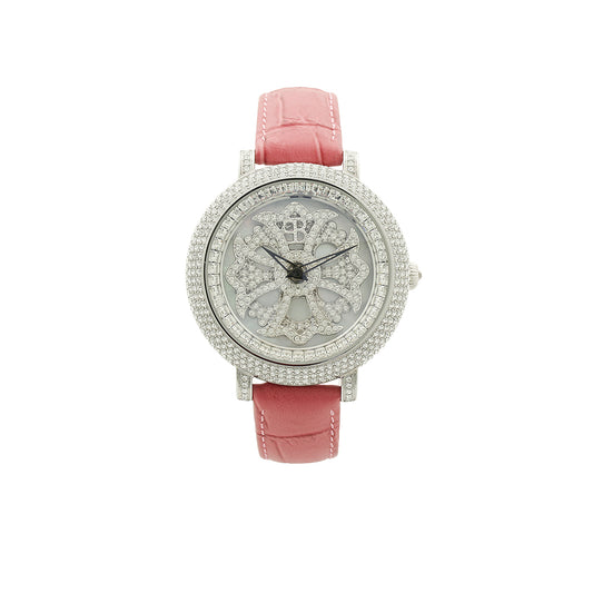 LILY 40MM PINK×SILVER <革ベルト>