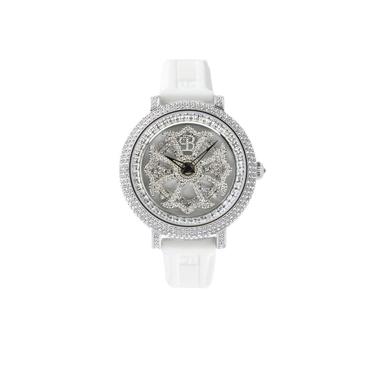 LILY 40MM WHITE×SILVER <シリコンベルト>
