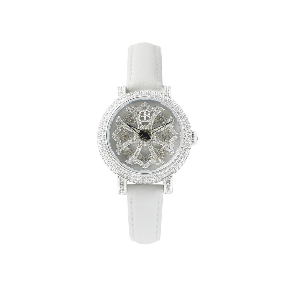 LILY 31MM WHITE x SILVER<革ベルト>