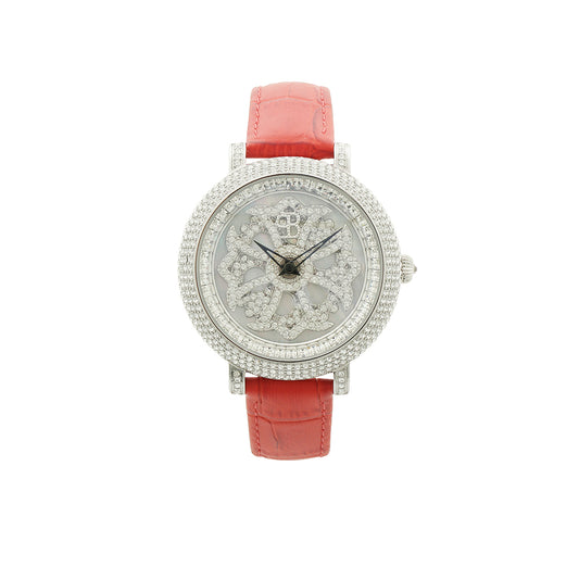 LILY 40MM RED×SILVER <革ベルト>