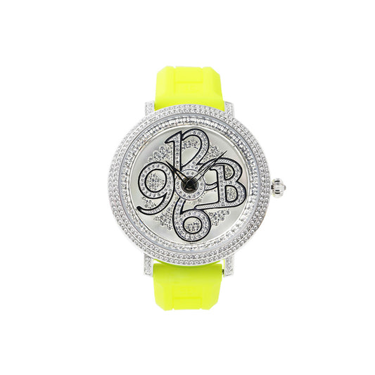 NUMBER 46MM FRESH YELLOW×SILVER <シリコンベルト>