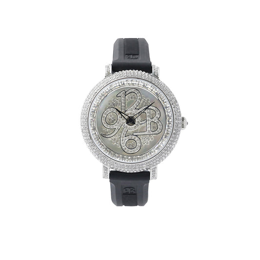 NUMBER 40MM BLACK×SILVER <シリコンベルト>