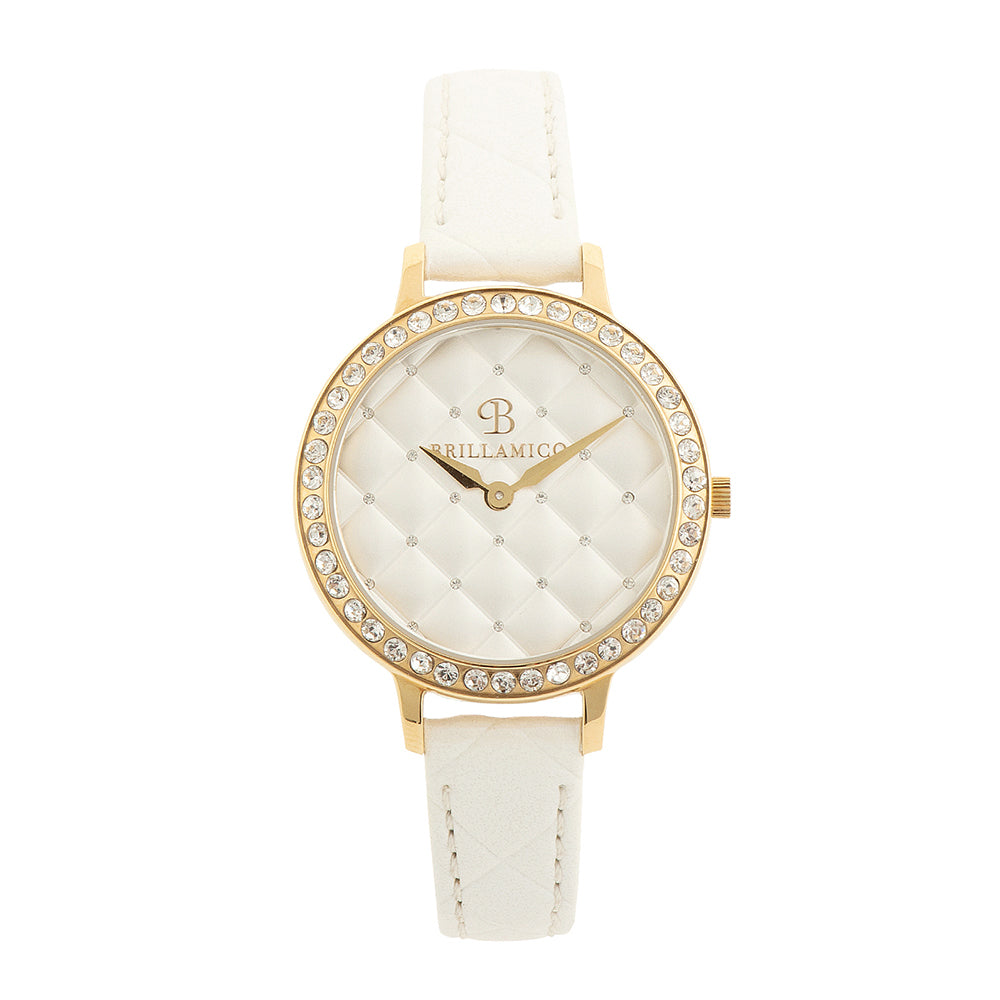QUILT WHITE×GOLD <キルティングベルト>