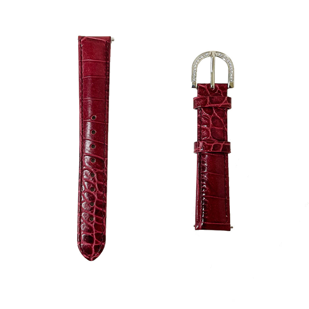 BELT 40MM ROUGE x SILVER <革ベルト>