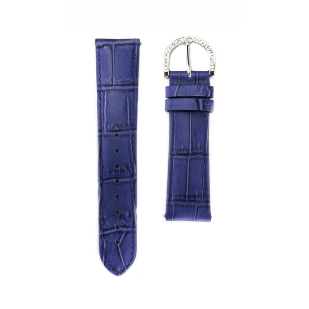 BELT 46MM BLUE x SILVER <革ベルト>