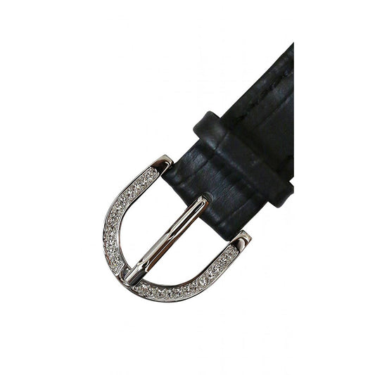 BELT 40MM BLACK x SILVER <革ベルト>