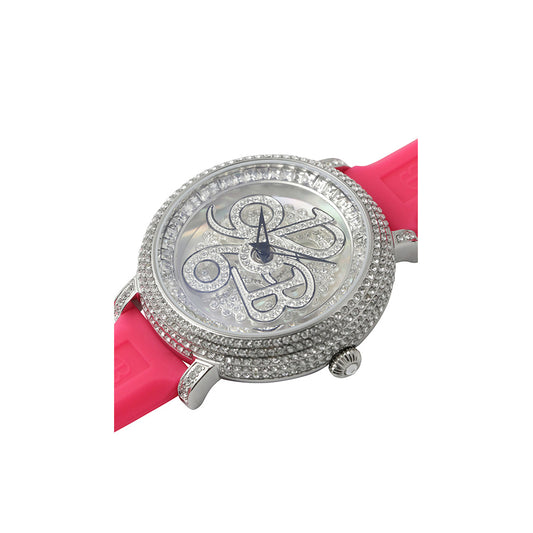 NUMBER 40MM FRESHPINK×SILVER <シリコンベルト>