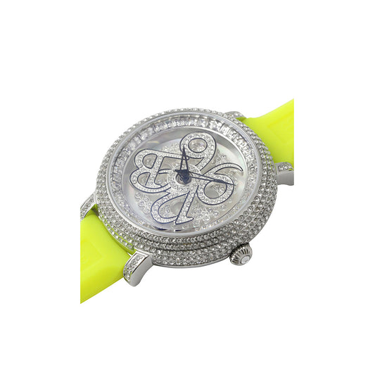 NUMBER 40MM FRESH YELLOW×SILVER <シリコンベルト>