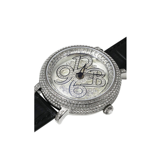 NUMBER 40MM BLACK×SILVER <革ベルト>