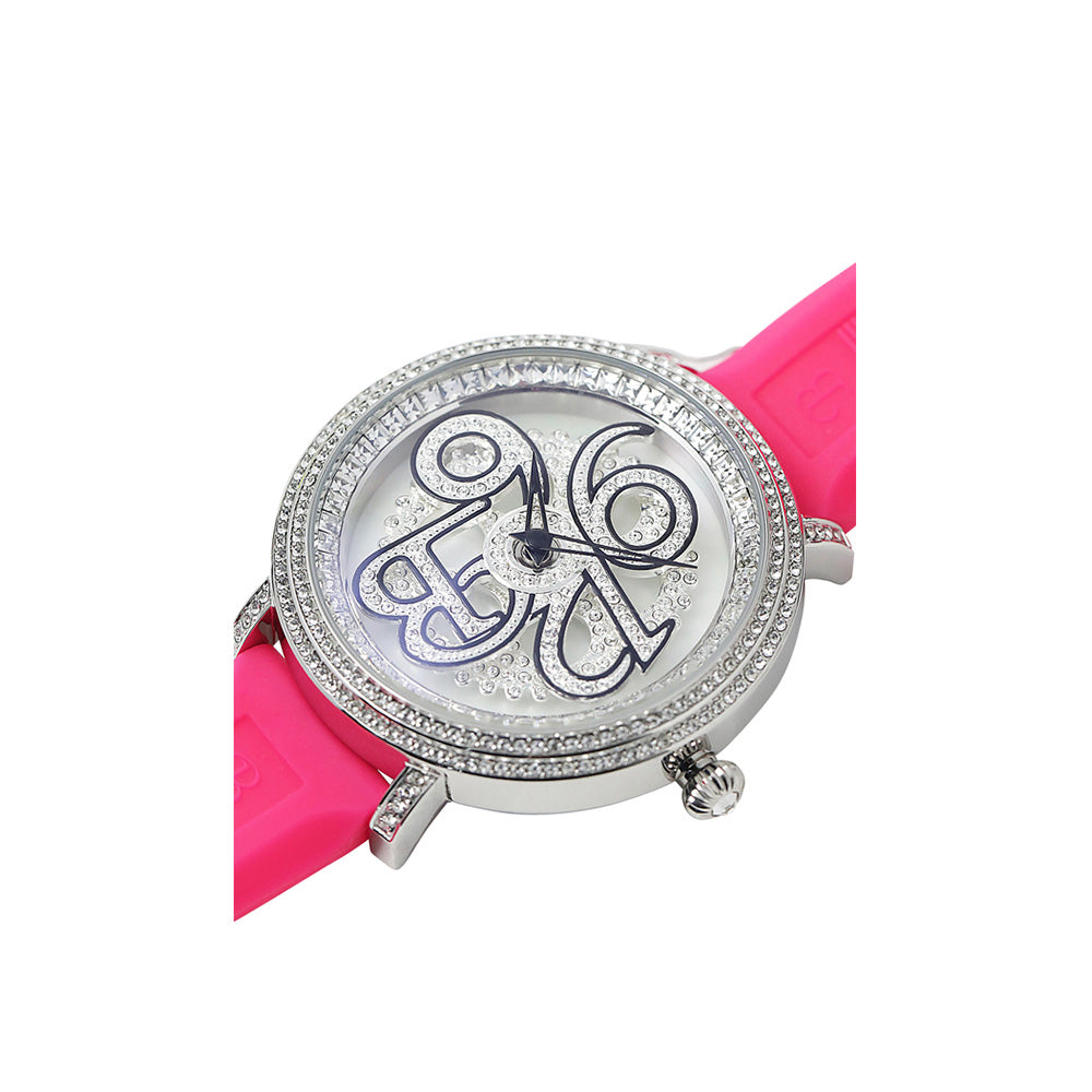 NUMBER 46MM FRESH PINK×SILVER <シリコンベルト>