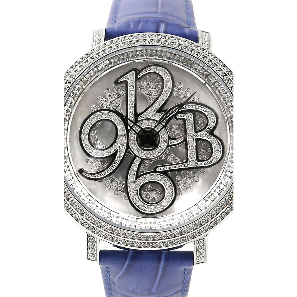 NUMBER 46MM BLUE x SILVER <革ベルト> 230123