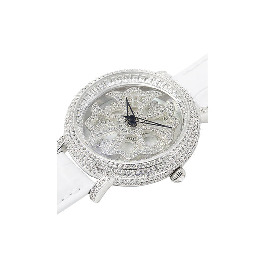 LILY 40MM WHITE x SILVER <革ベルト>