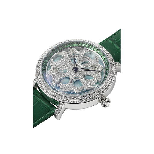 LILY 46MM GREEN x SILVER <革ベルト>