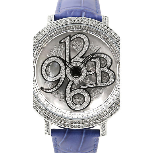 NUMBER 46MM BLUE x SILVER <革ベルト>