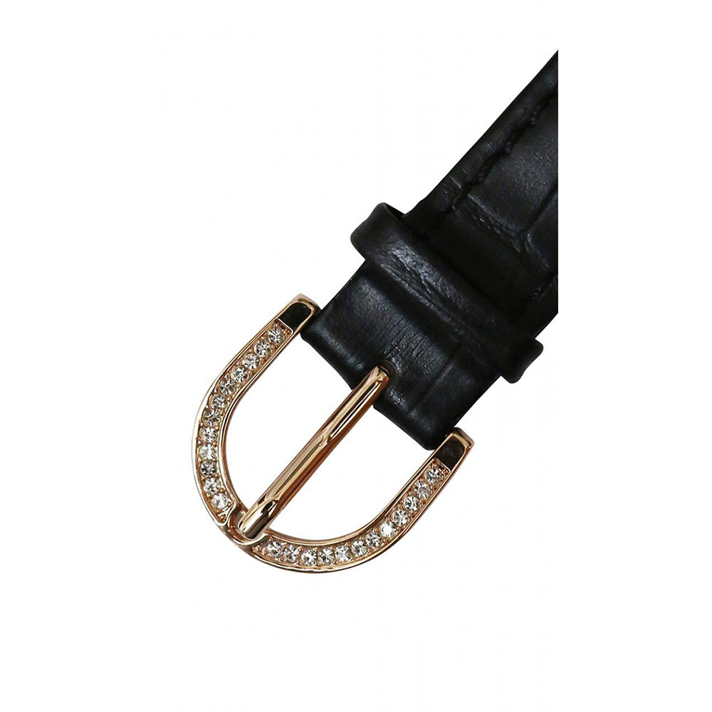 BELT 40MM BLACK x GOLD <革ベルト>