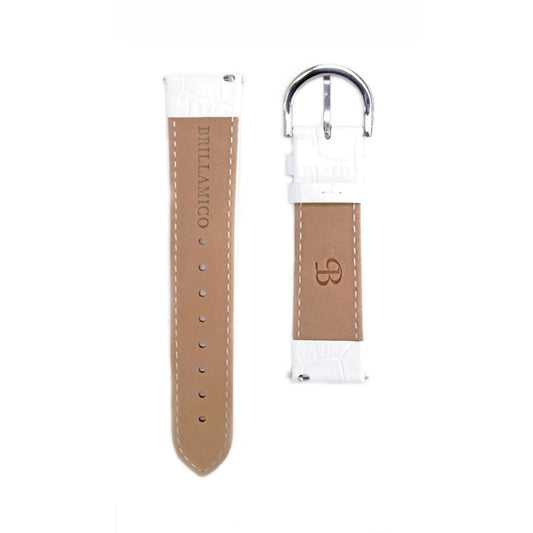 BELT 46MM WHITE x SILVER <革ベルト>