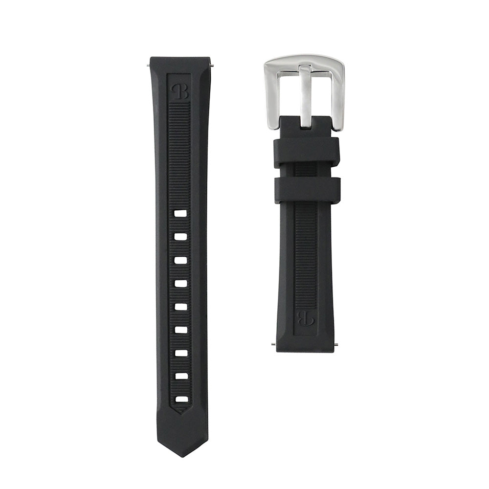 BELT 40MM BLACK x SILVER <シリコンベルト>