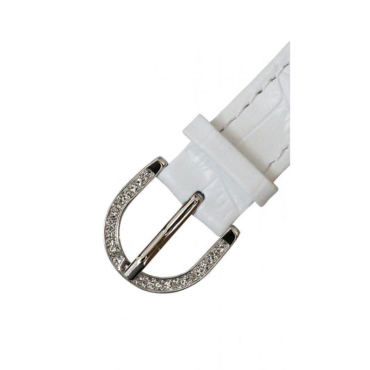 BELT 40MM WHITE x SILVER <革ベルト>