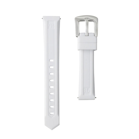 BELT 40MM WHITE×SILVER<シリコンベルト>