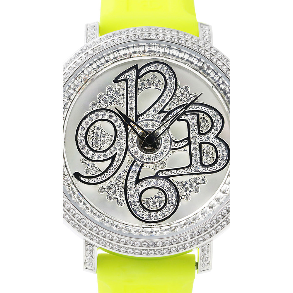 NUMBER 46MM FRESH YELLOW×SILVER <シリコンベルト>
