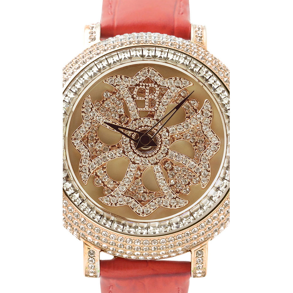 LILY 40MM RED x GOLD <革ベルト> 220628