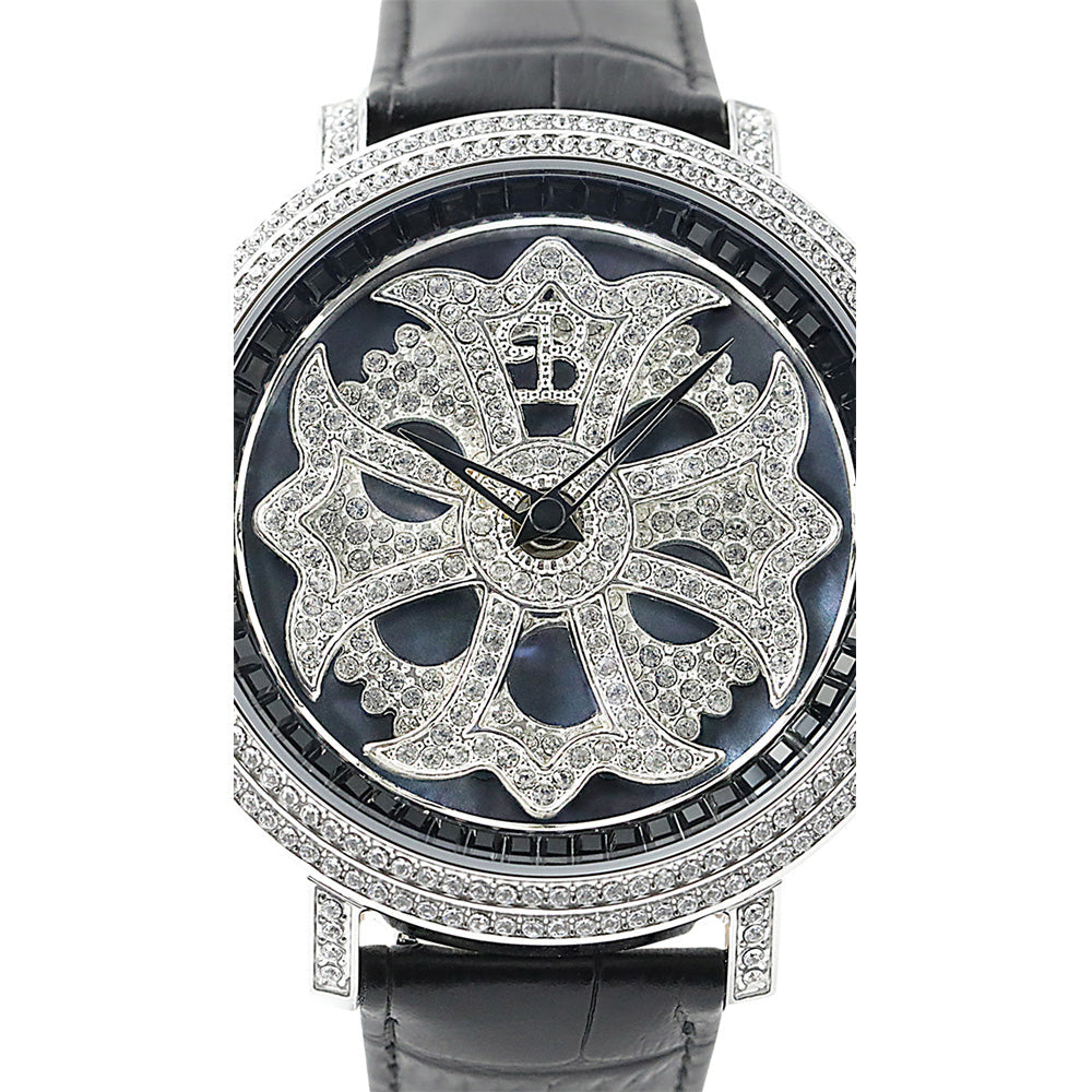 LILY 46MM BLACK x SILVER <革ベルト>230123