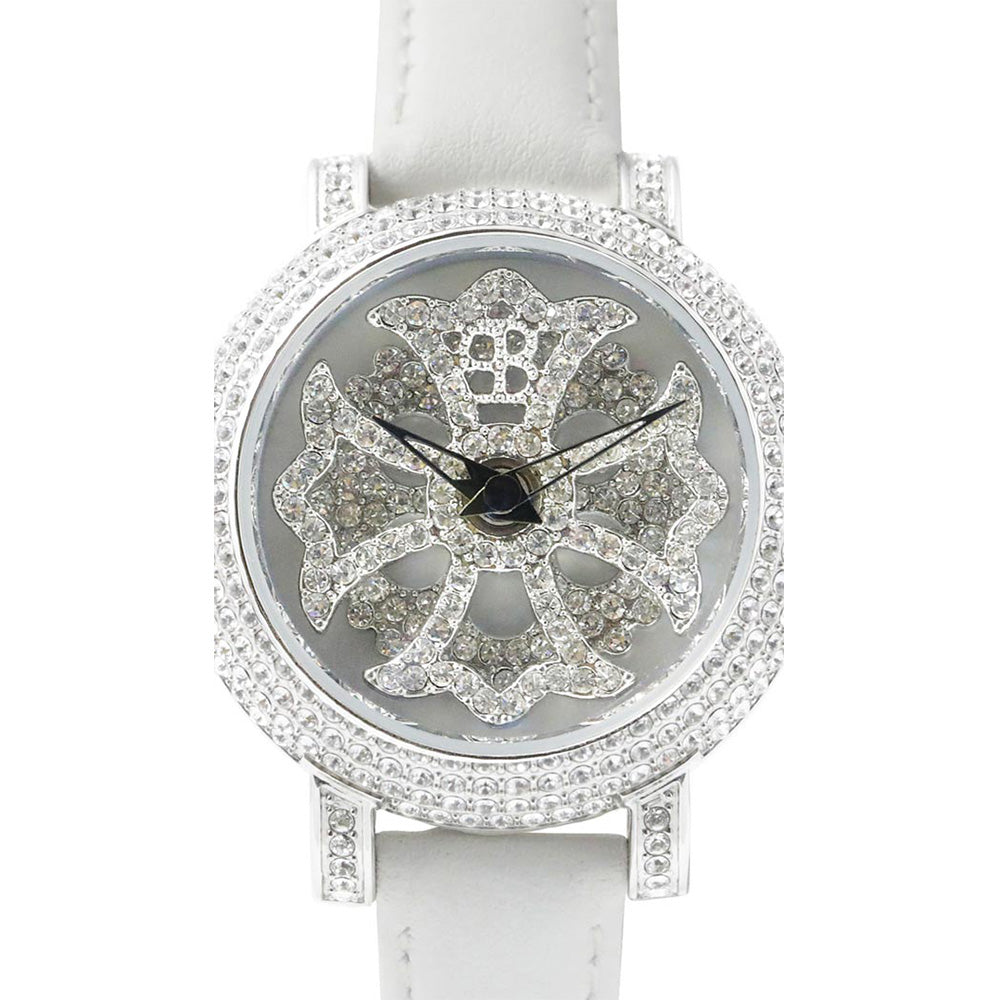 LILY 31MM WHITE x SILVER<革ベルト>