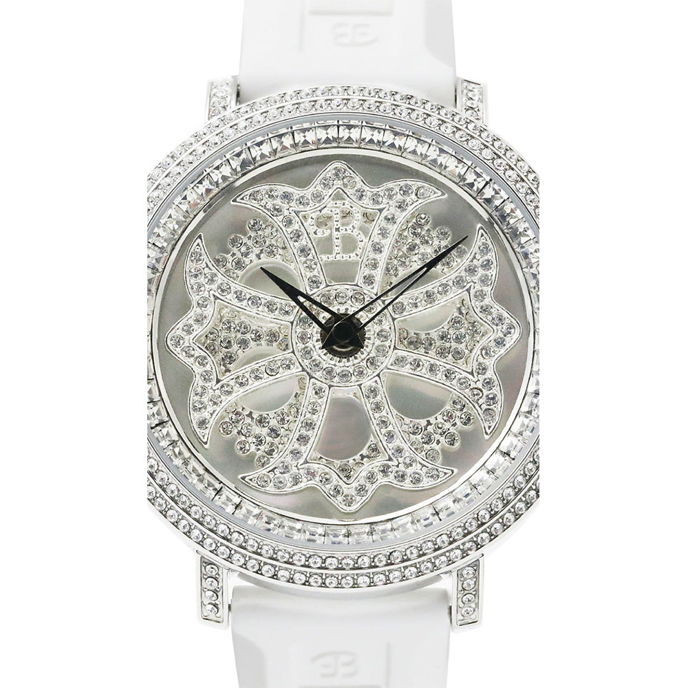 LILY 46MM WHITE×SILVER <シリコンベルト>