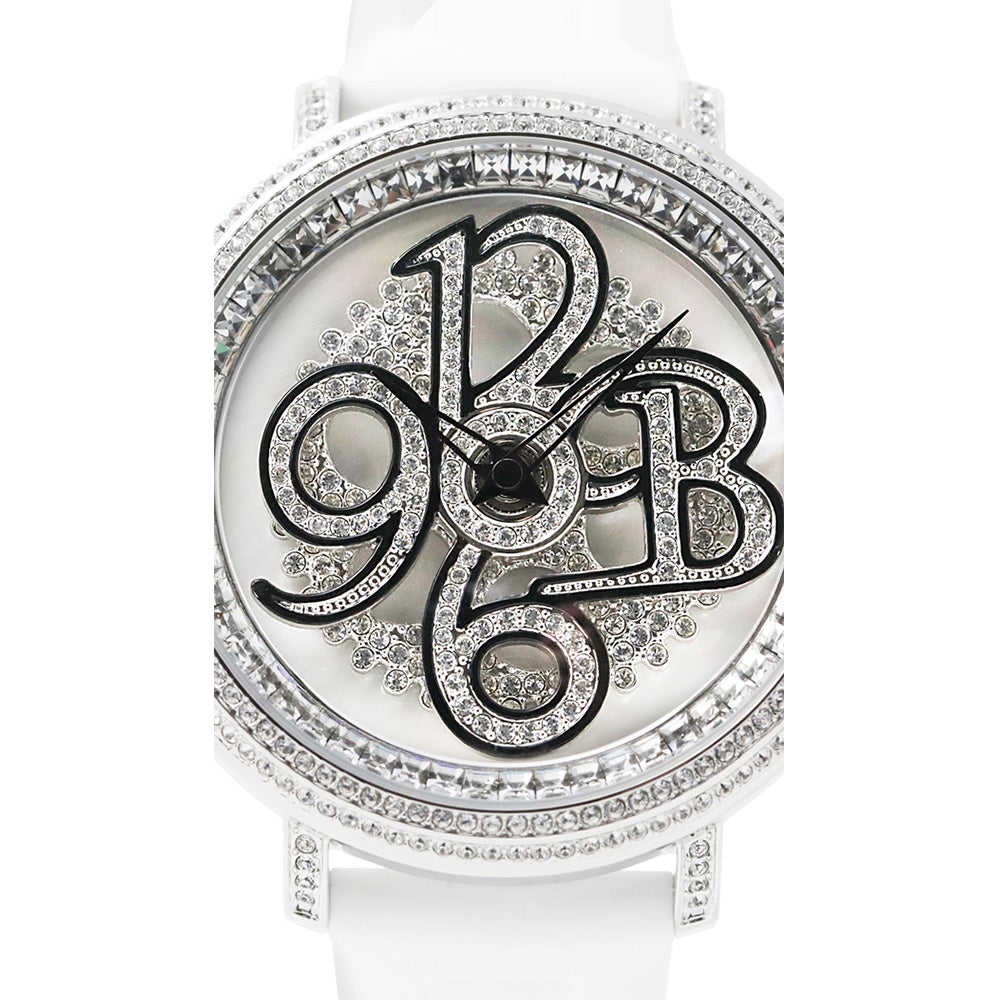 NUMBER 46MM WHITE×SILVER <シリコンベルト>