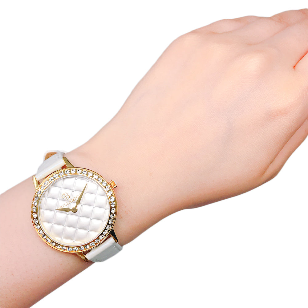 QUILT WHITE×GOLD <キルティングベルト>220531003