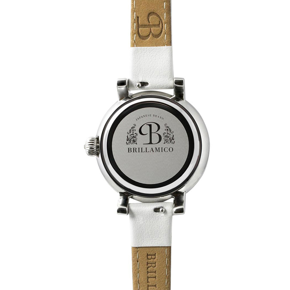 LILY 31MM WHITE x SILVER<革ベルト>