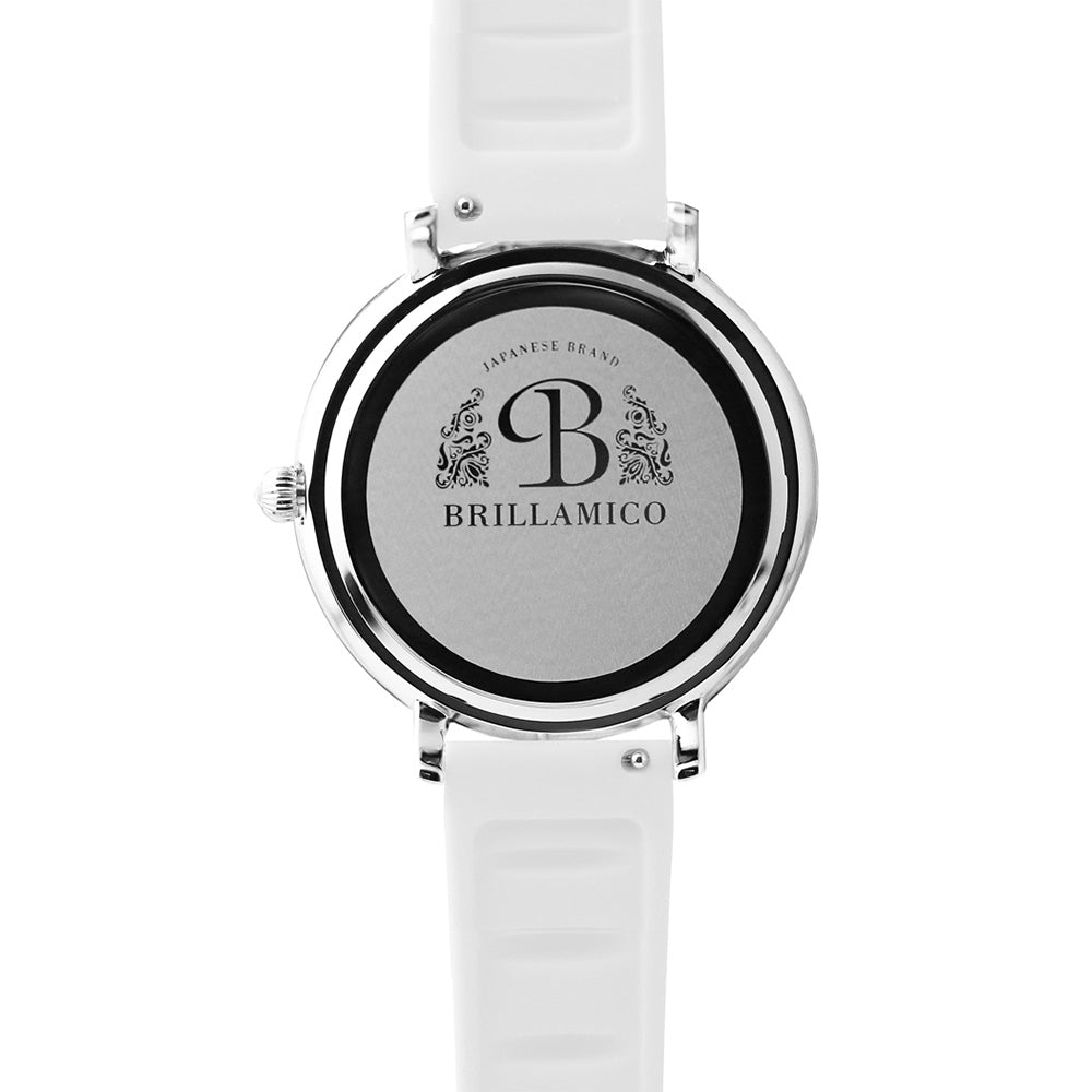 NUMBER 46MM WHITE×SILVER <シリコンベルト>