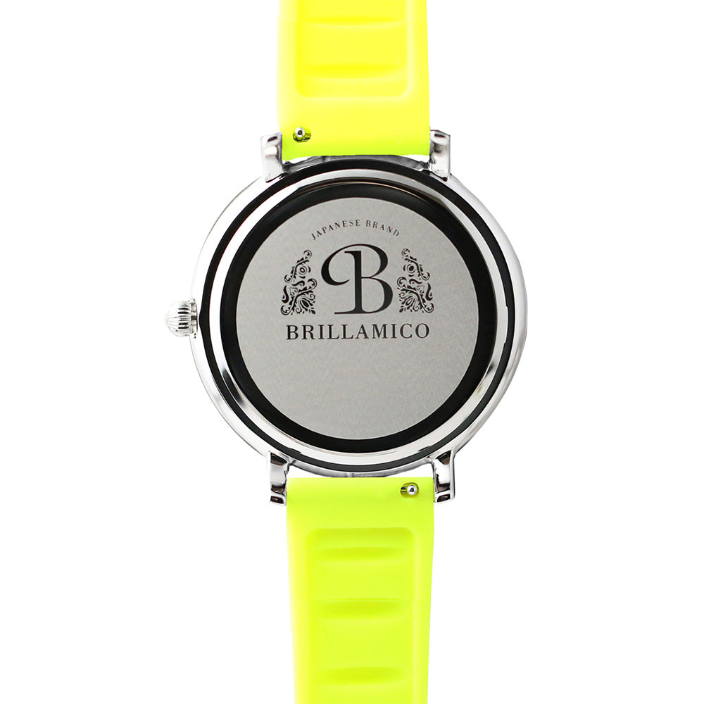 NUMBER 46MM FRESH YELLOW×SILVER <シリコンベルト>