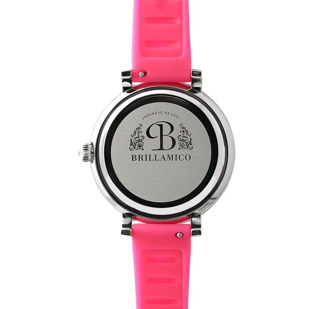 NUMBER 40MM FRESHPINK×SILVER <シリコンベルト>