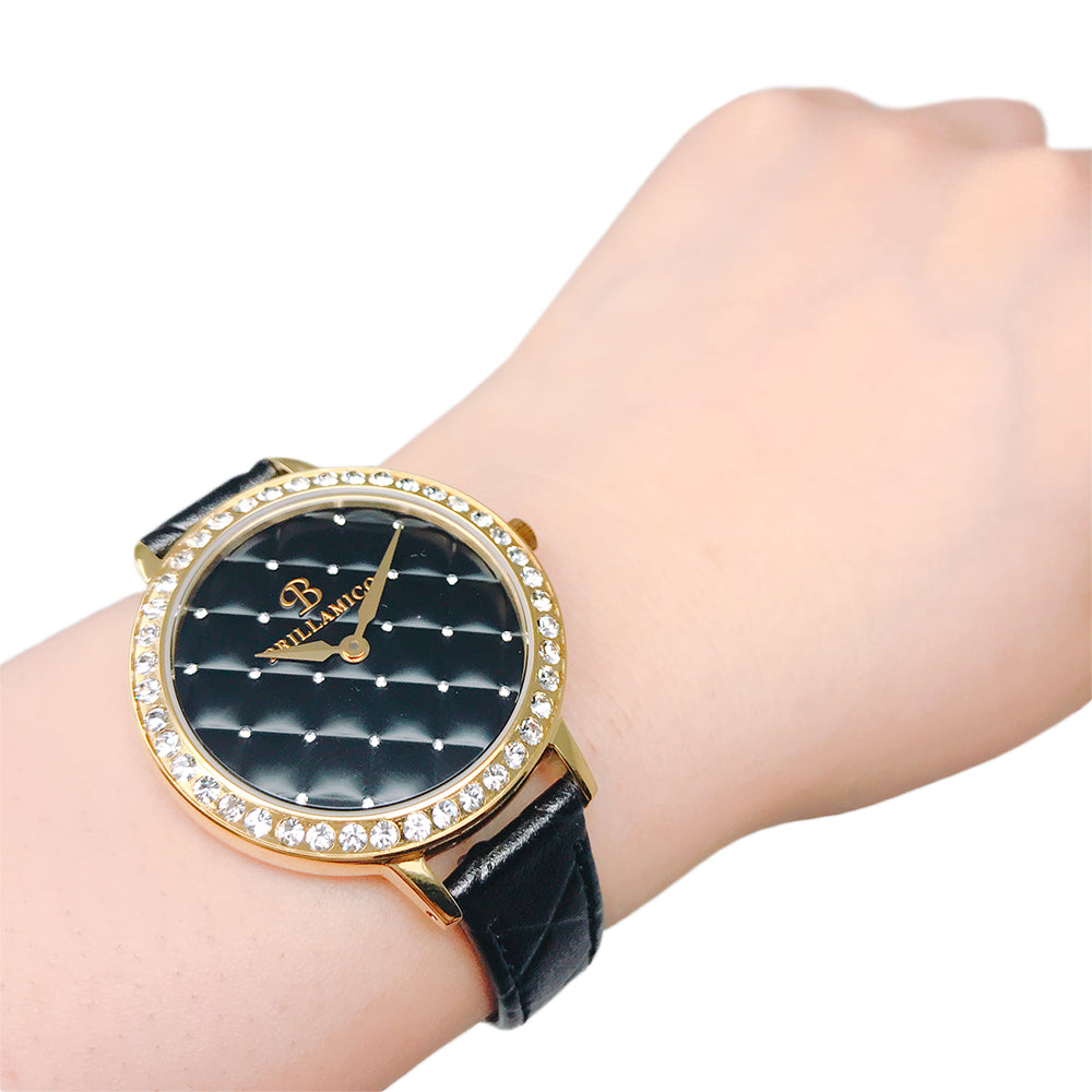 QUILT BLACK×GOLD <キルティングベルト>230124