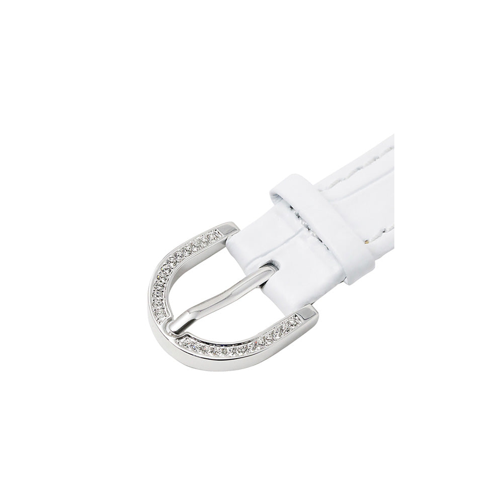 LILY 40MM WHITE x SILVER <革ベルト>