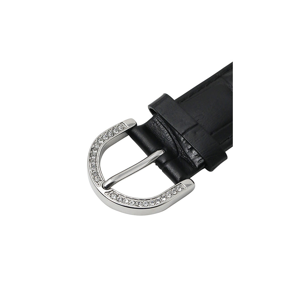 LILY 46MM BLACK x SILVER <革ベルト>230123