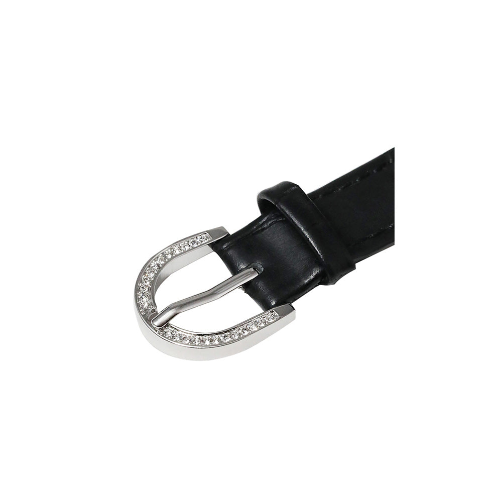 NUMBER 40MM BLACK×SILVER <革ベルト>