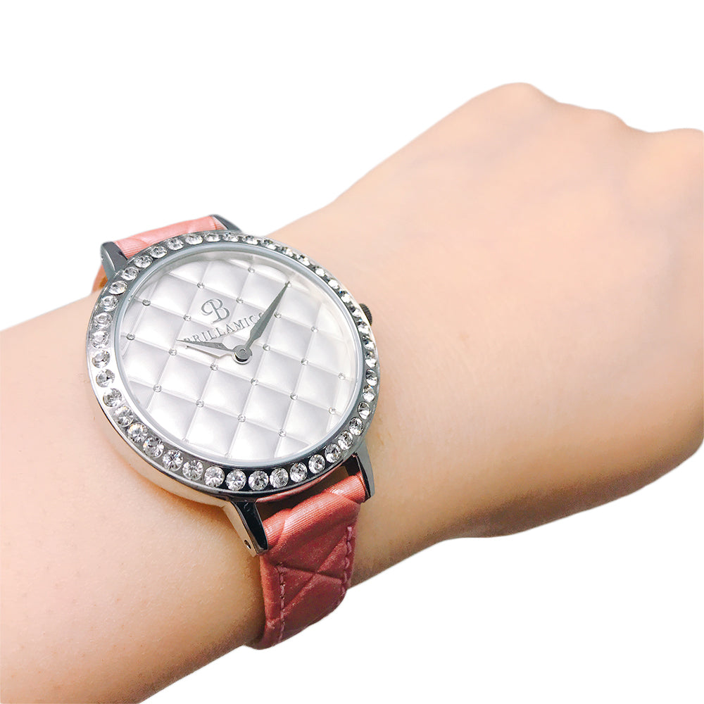 QUILT PINK×SILVER <キルティングベルト>