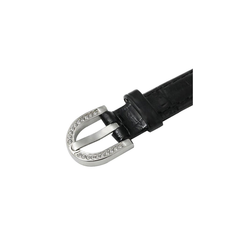 LILY 31MM BLACK x SILVER<革ベルト>