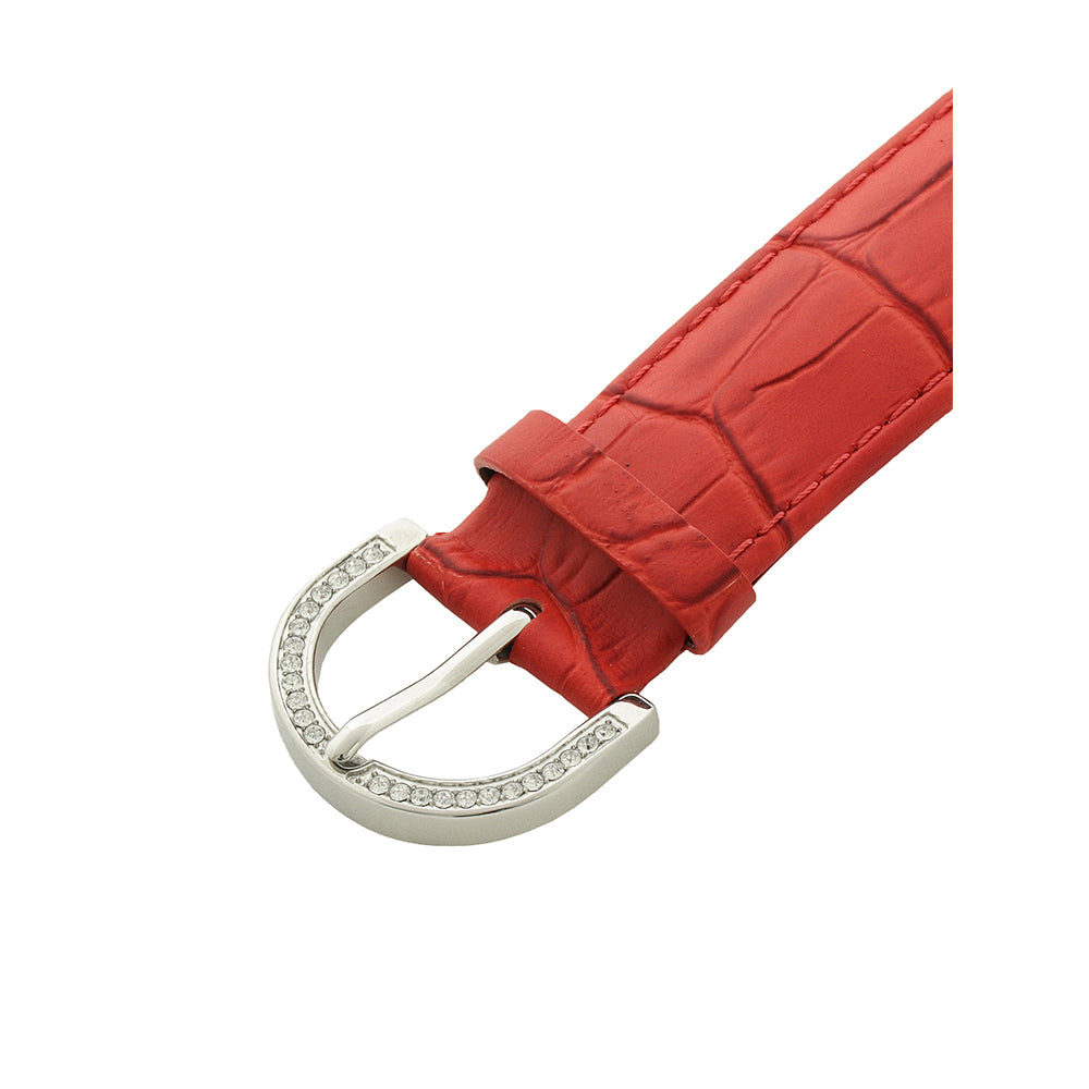 NUMBER 46MM RED x SILVER<革ベルト>