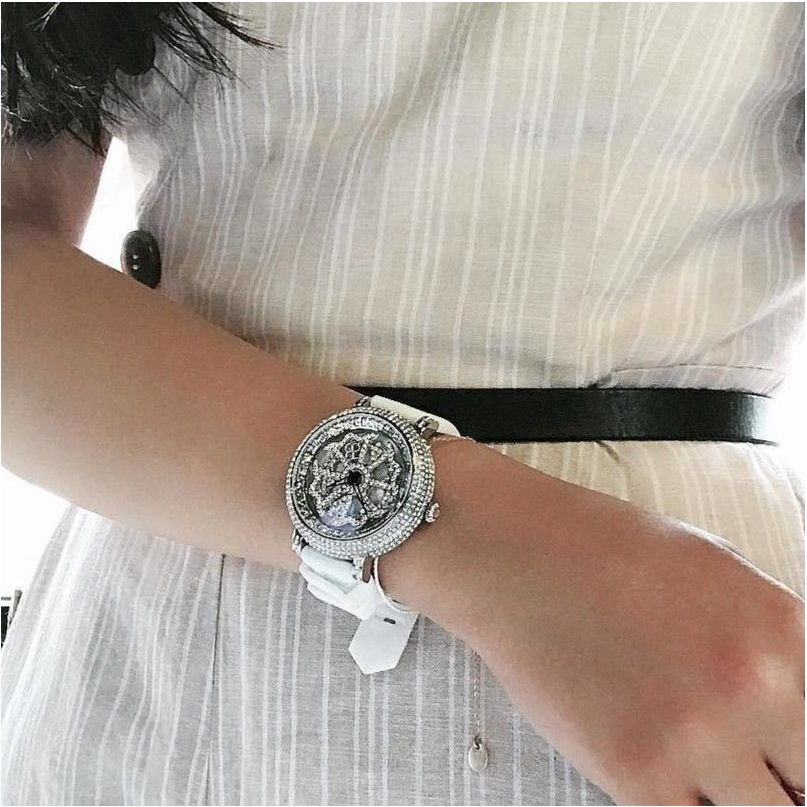 LILY 40MM WHITE×SILVER <シリコンベルト>