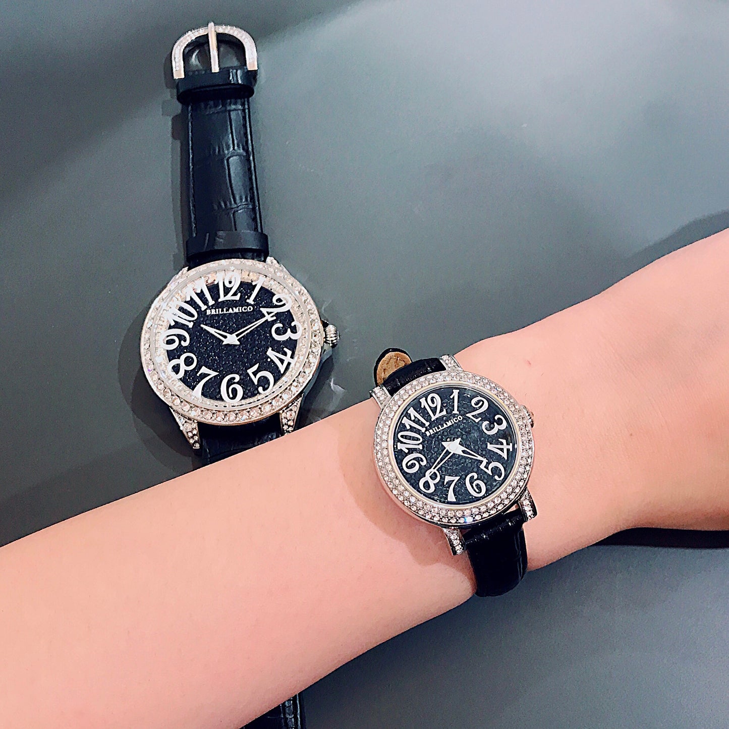 LATE 31MM BLACK×SILVER <革ベルト>