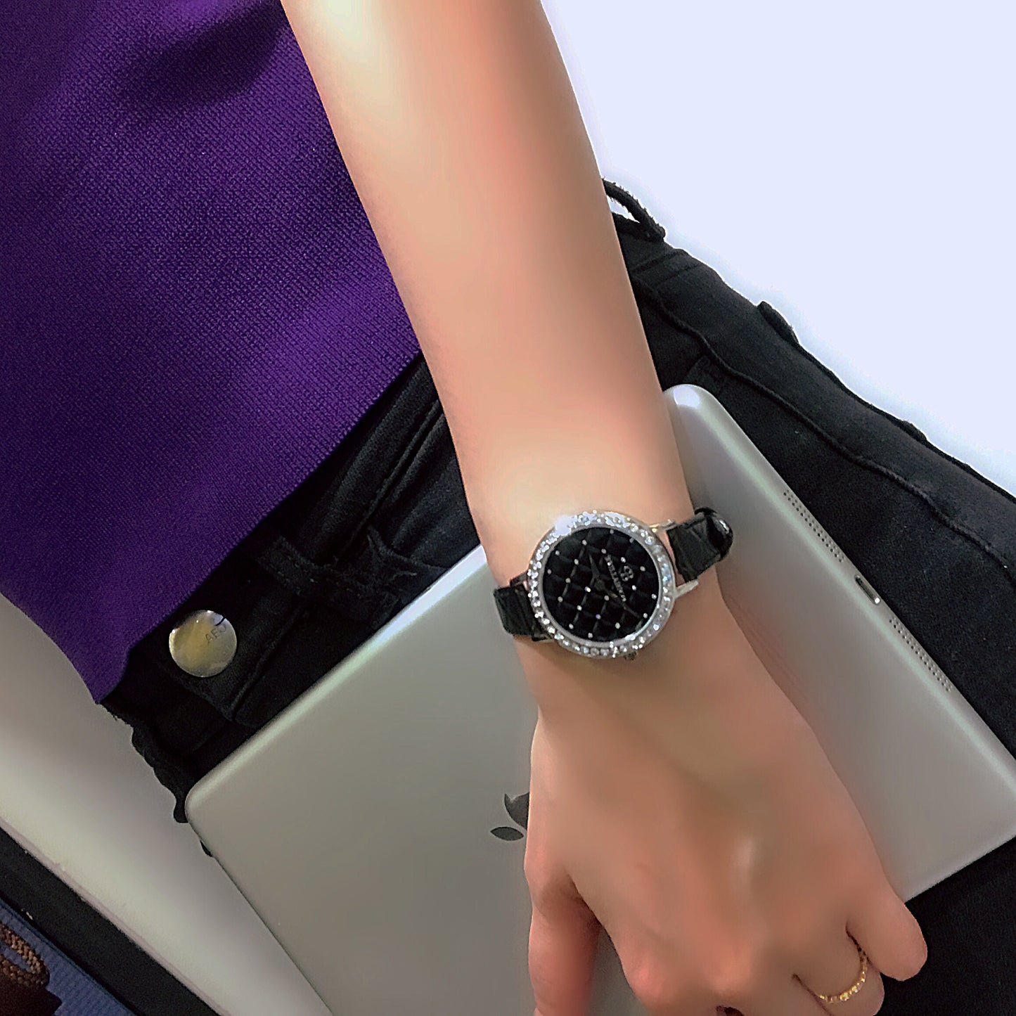 QUILT BLACK×SILVER <キルティングベルト>