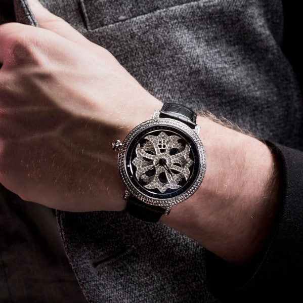 LILY 46MM BLACK x SILVER <革ベルト>230123