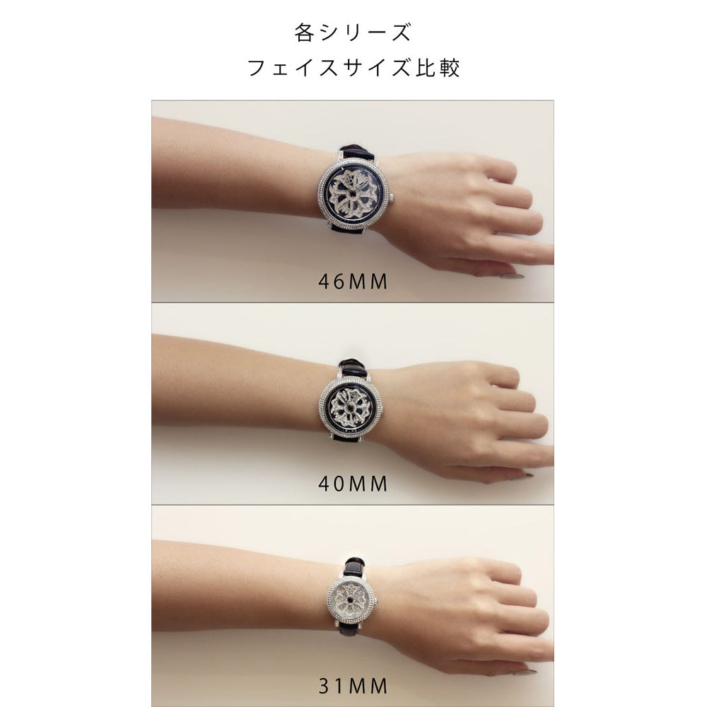 LILY 31MM BLACK x SILVER<革ベルト>