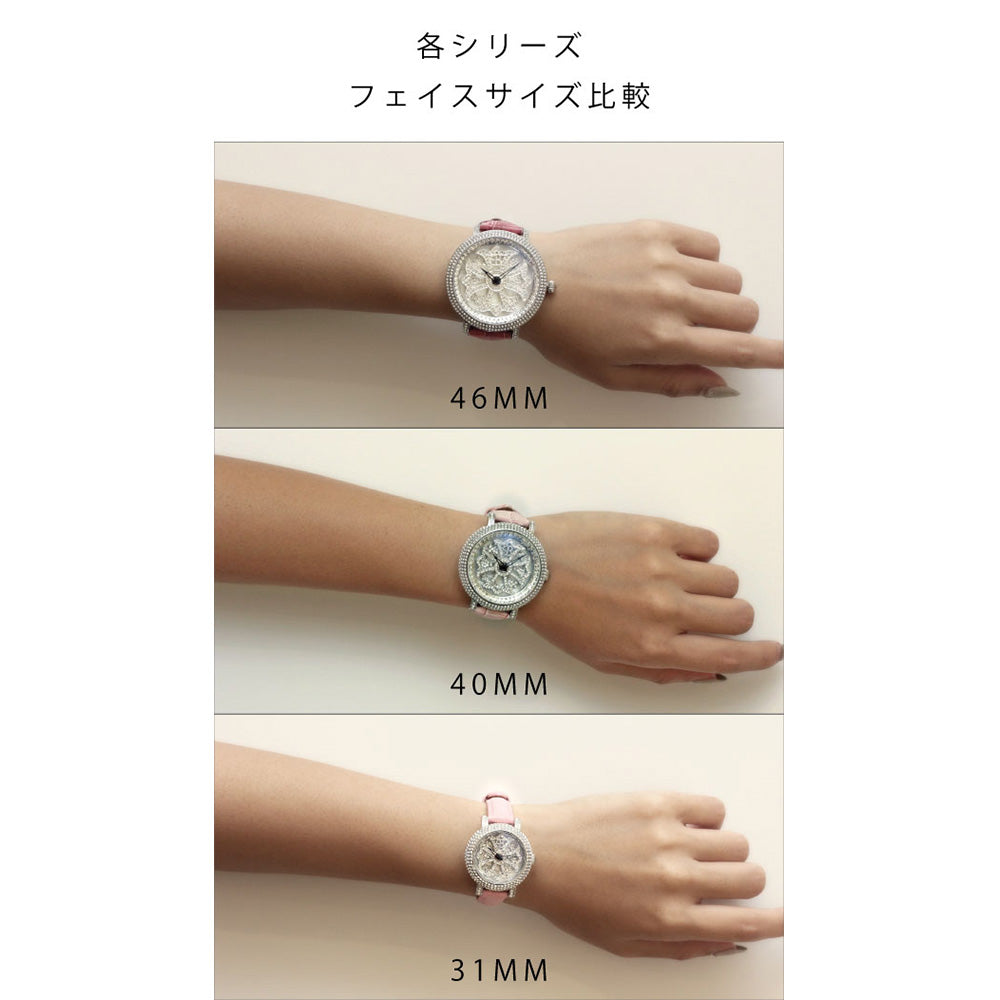 LILY 31MM PINK x SILVER<革ベルト>